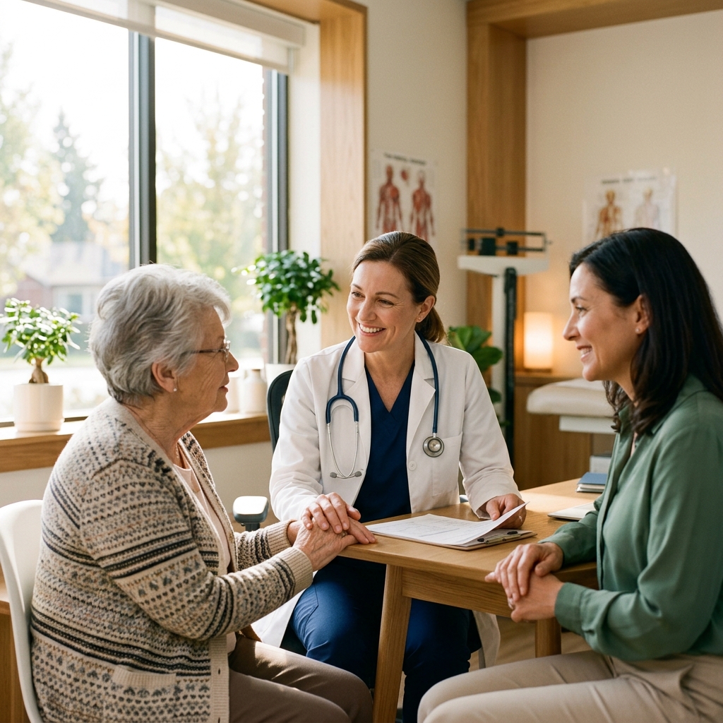Doctor consulting with patient